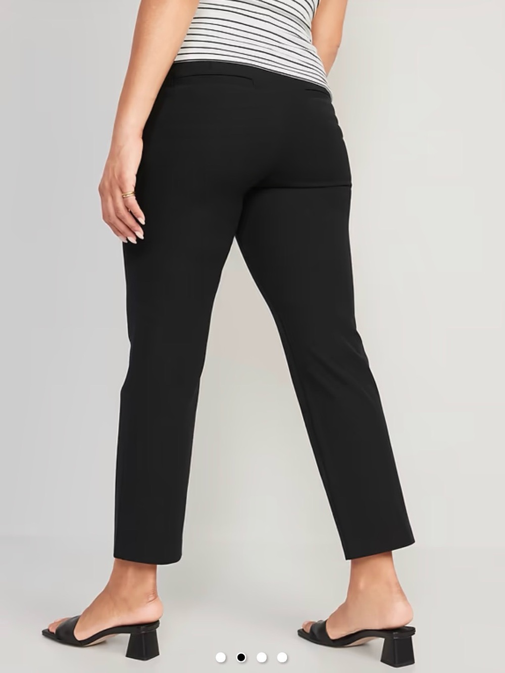 Maternity Slim Ankle Pants - Black - Picture 2 of 3